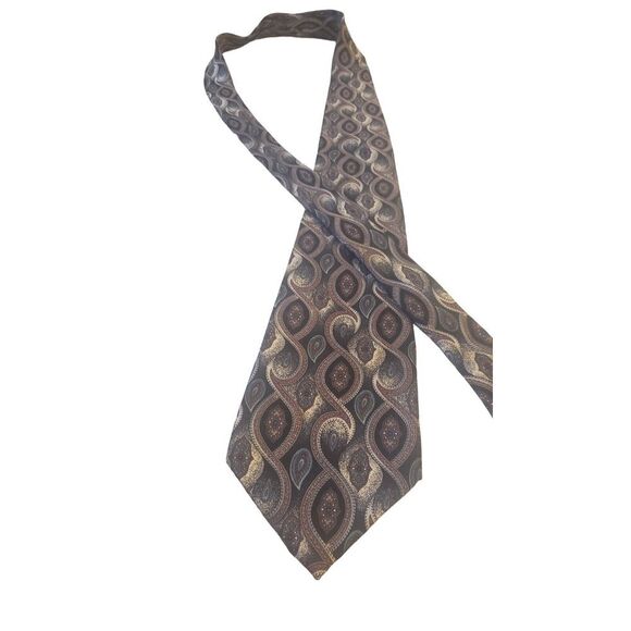 Vintage Cambridge Classics Mervyns 100% Italian Silk Tie Necktie Multicolo - Picture 3 of 12